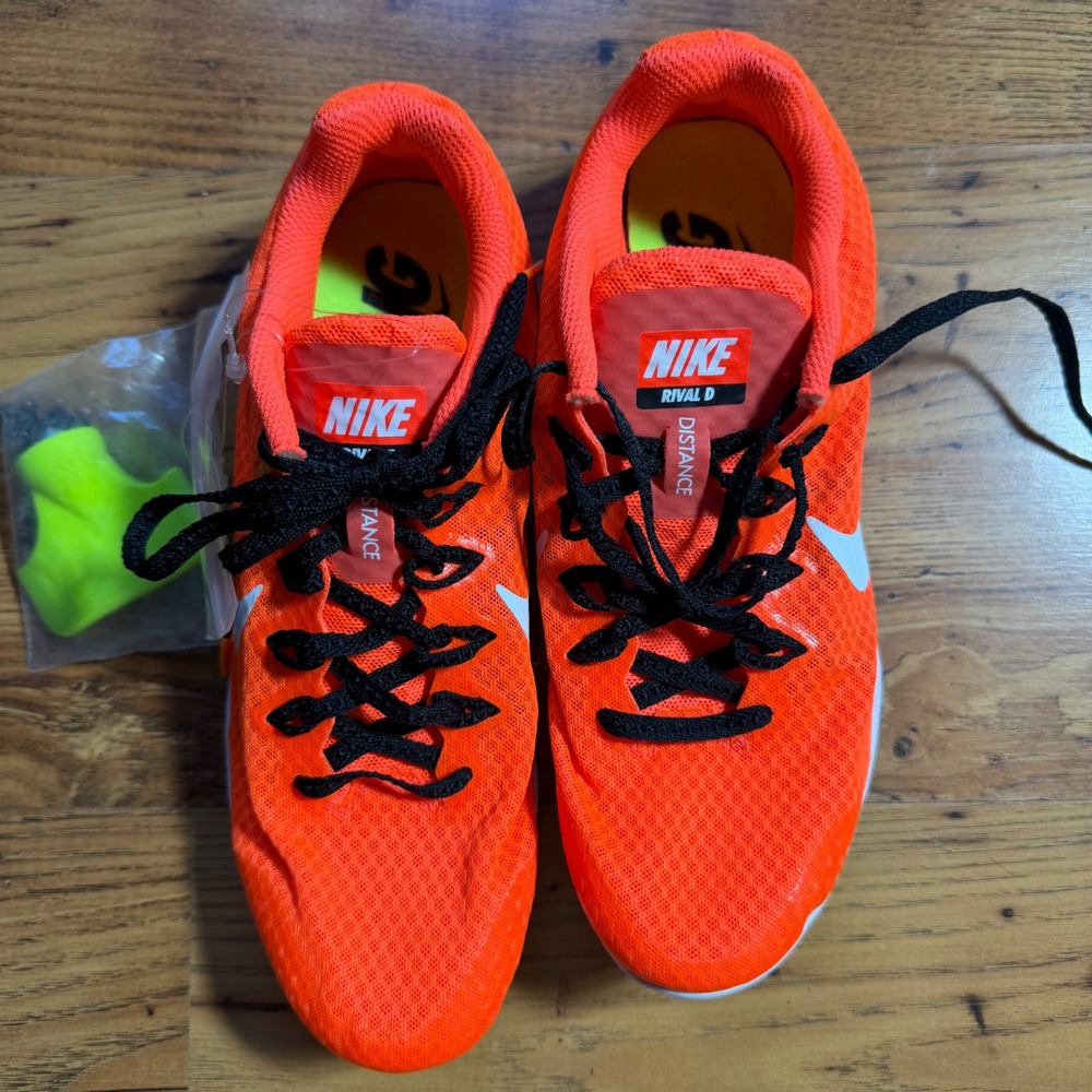Nike Zoom Rival D 9 Track Spikes Orange Racing Shoes 806560-801 Men 7.5 Womens 9